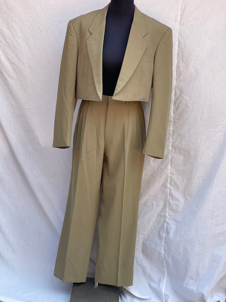 Tan Cropped Unisex Suit (Women’s 32)