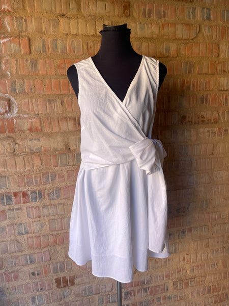 White Side-Tie Dress (L)