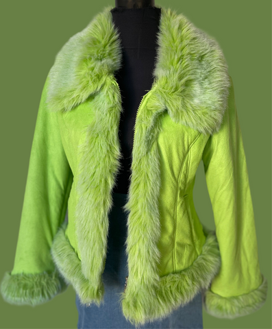 Limey Faux Suede Jacket (S)