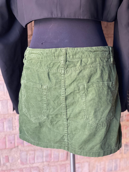 Retro Olive Mini Skirt (32)