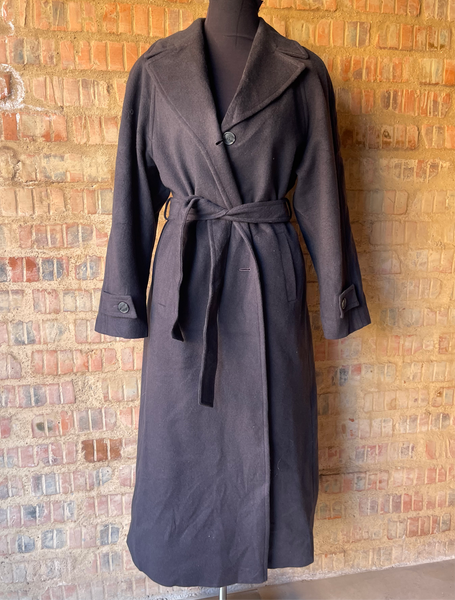 Cashmere & Wool Long-Length Coat (L)