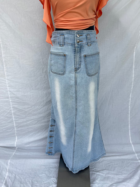 Denim Maxi Skirt (32-34)