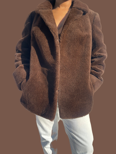 Genuine Lama Fur Jacket (S)