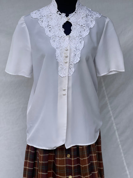 Sheer Embroidered Blouse (M)