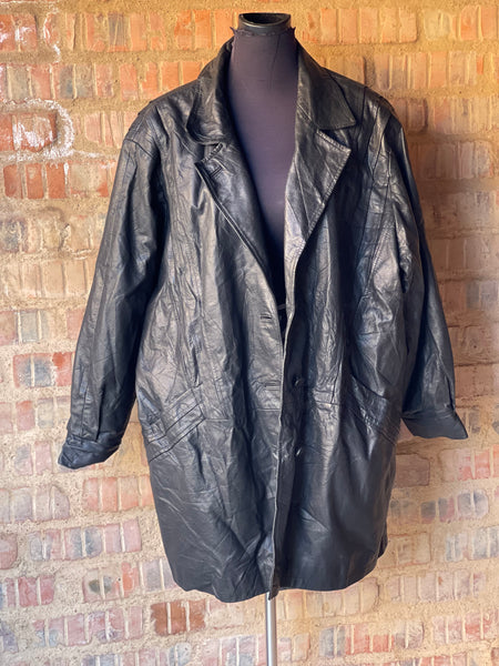 Retro Genuine Leather Jacket (3XL/42)