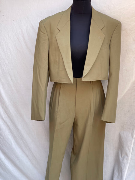 Tan Cropped Unisex Suit (Women’s 32)