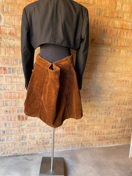 Corduroy Mini Skirt (42)