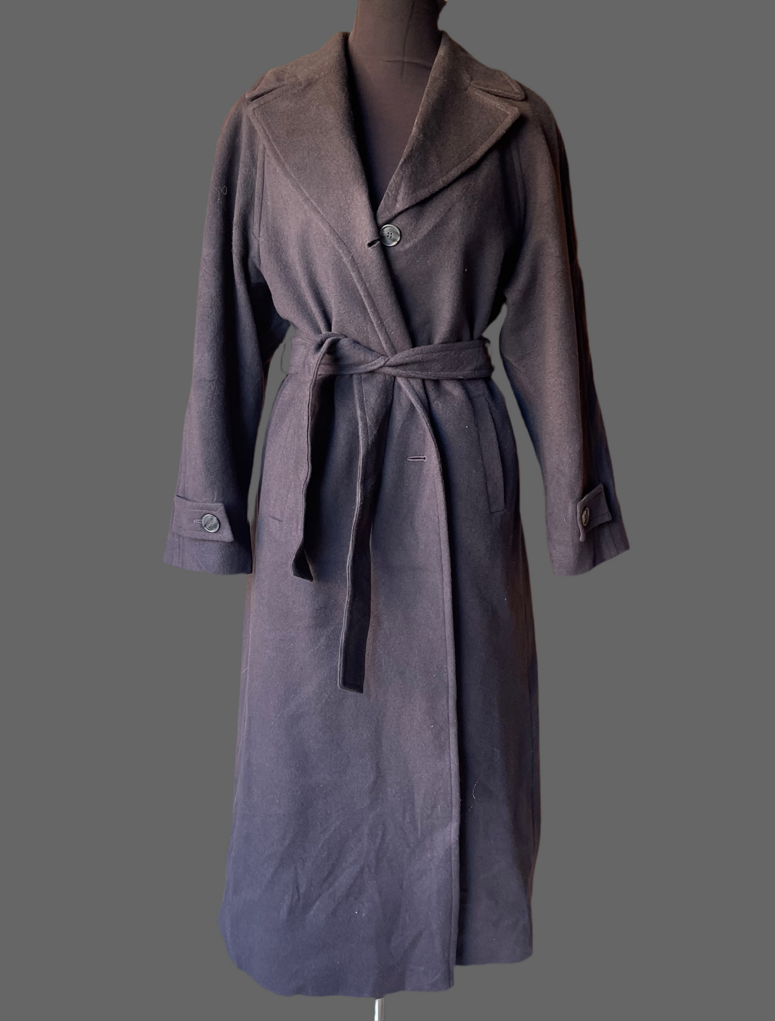 Cashmere & Wool Long-Length Coat (L)