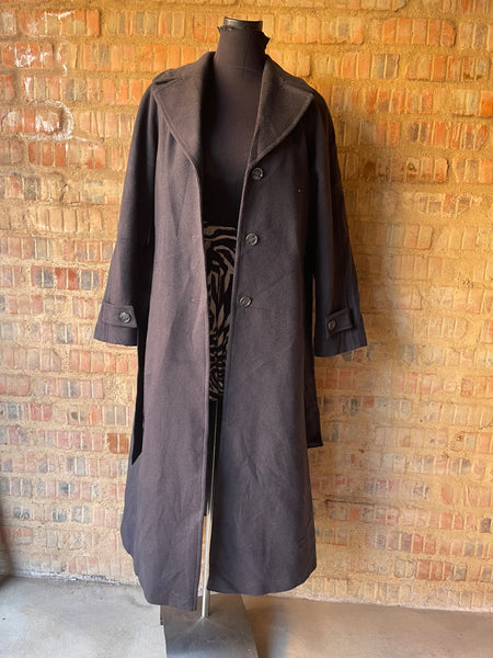 Cashmere & Wool Long-Length Coat (L)