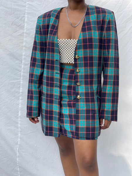 Checkered Skirt Suit (32)