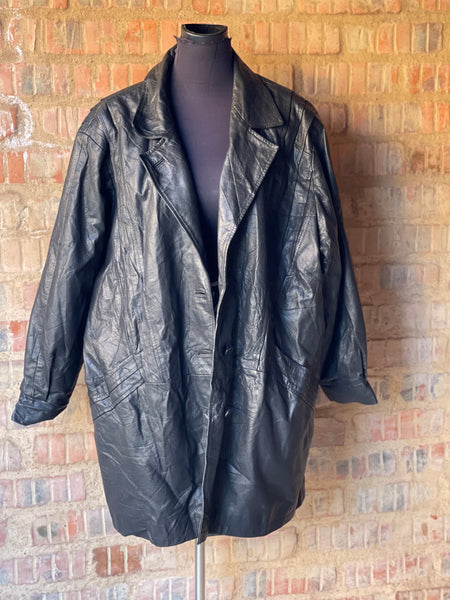 Retro Genuine Leather Jacket (3XL/42)