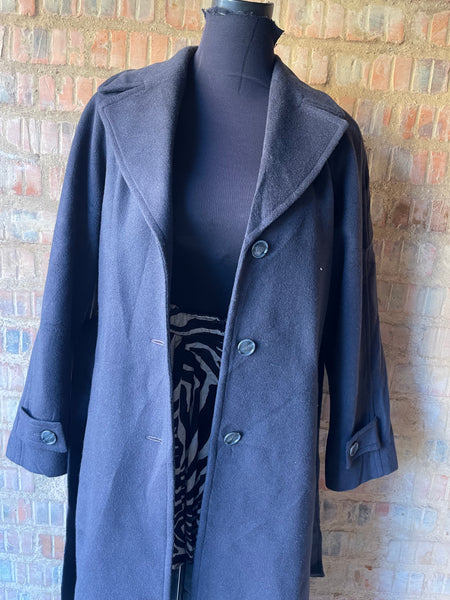 Cashmere & Wool Long-Length Coat (L)