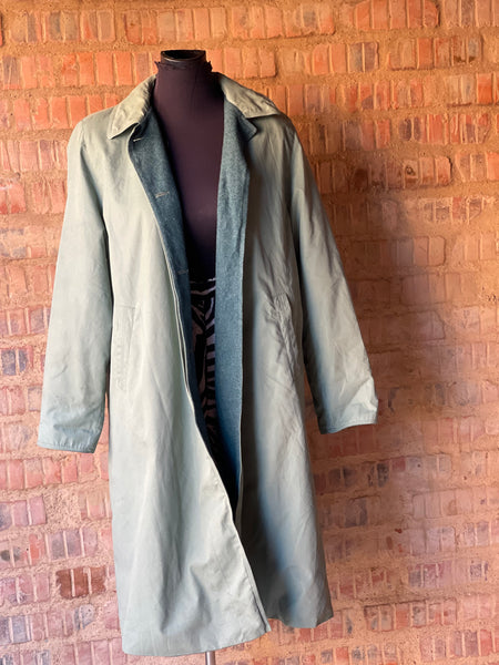 Mint Green Trench Coat (L)