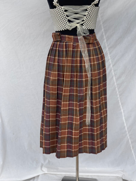 Pleated Checkered Skirt (32)