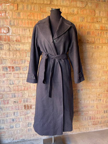 Cashmere & Wool Long-Length Coat (L)