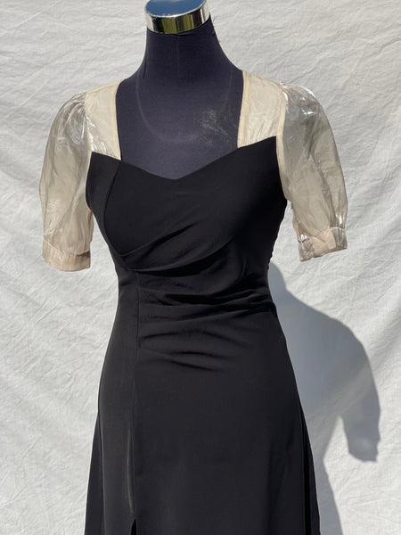 B&W Dress with Front Slit (XS)