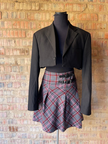 Checkered Mini Skirt (40)