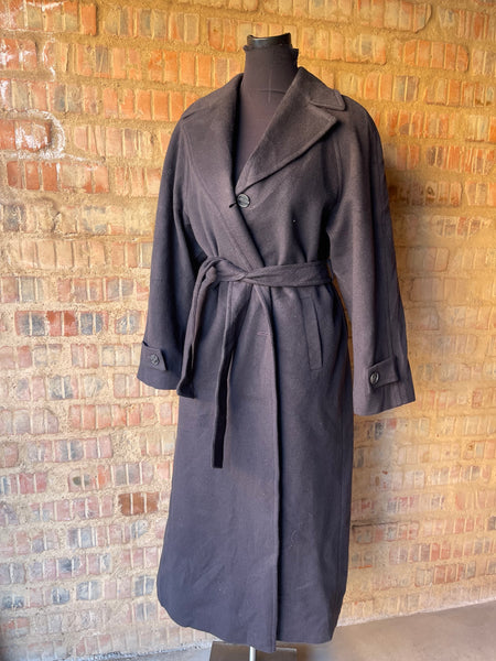 Cashmere & Wool Long-Length Coat (L)