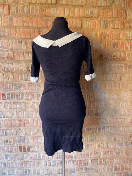 Navy Knit Dress (XS-S/ 30-32)