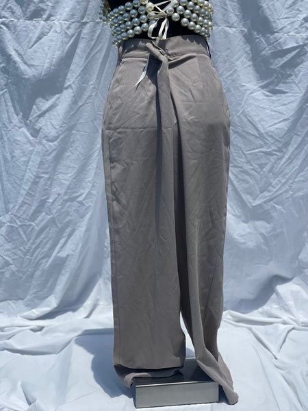 Beige Pleated Pants (36)