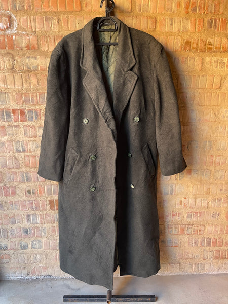 Olive Cashmere & Wool Men’s Coat (Refer to measurements) (women’s XL)