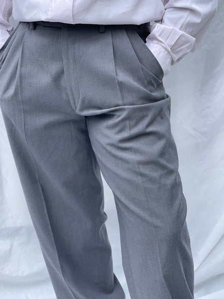 Grey Pleated Unisex Pants (Women’s 34)
