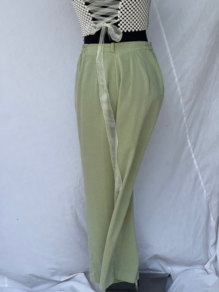 Pleated Green Pants (32)