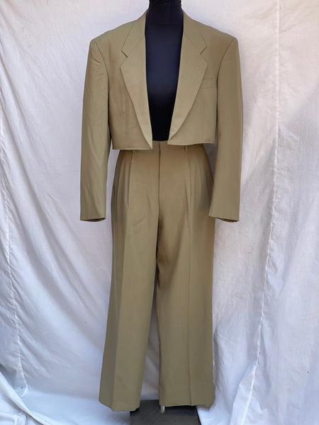 Tan Cropped Unisex Suit (Women’s 32)