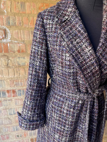 Purple Tweed Coat (M)