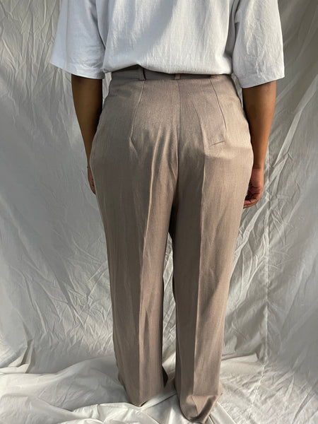 Beige Pleated Pants (34)