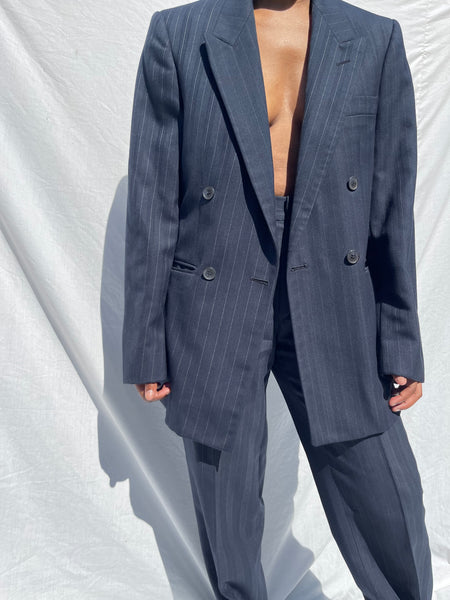 Navy Striped DB Unisex Suit (Women’s 30)