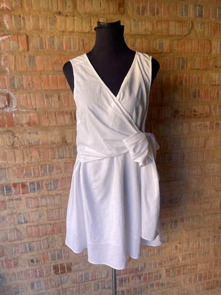 White Side-Tie Dress (L)