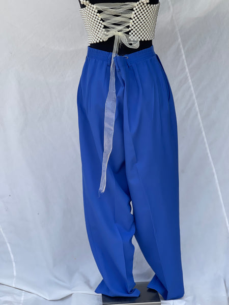 Blue Pleated Pants (36)