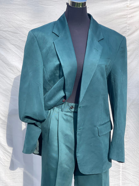 Green Unisex Suit (Women’s 34) (Jacket can be cropped at your request)