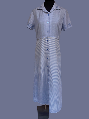 Vintage Checkered Button-Up Dress (34)