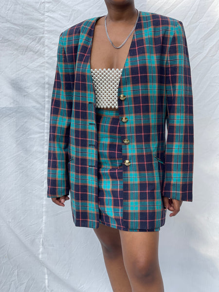Checkered Skirt Suit (32)