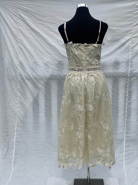 Cream Embroidered Dress (S)