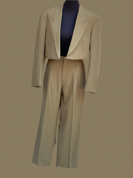 Tan Cropped Unisex Suit (Women’s 32)