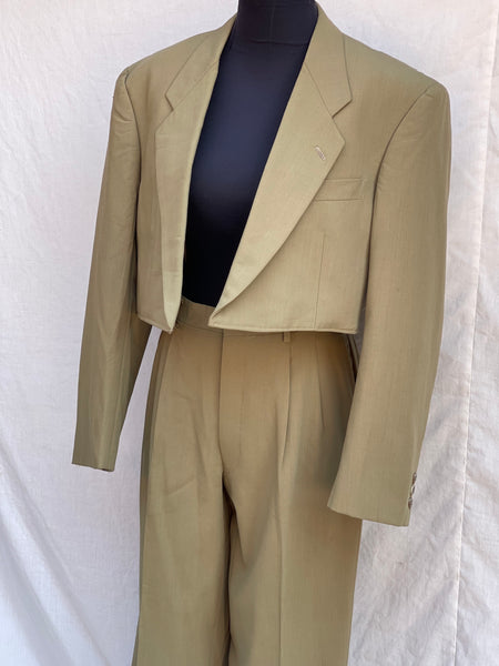 Tan Cropped Unisex Suit (Women’s 32)