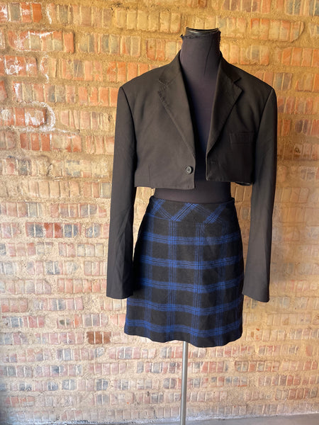 Checkered Mini Skirt (36)