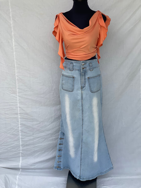 Denim Maxi Skirt (32-34)