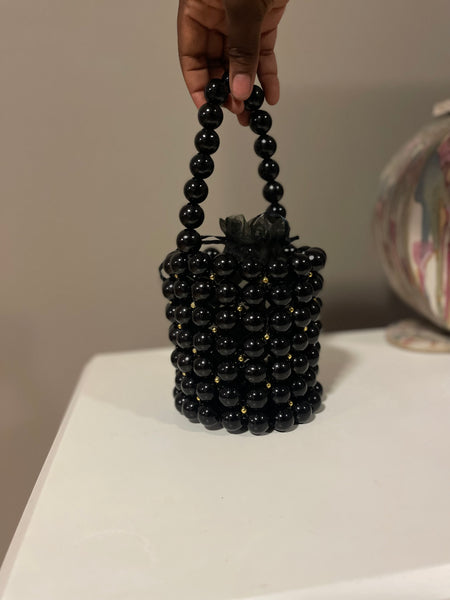 PRE-ORDER: Classic Black Bead Clutch