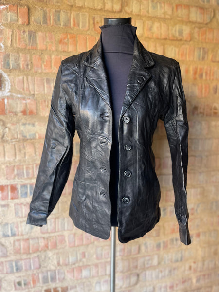 Genuine Leather Blazer (XS)