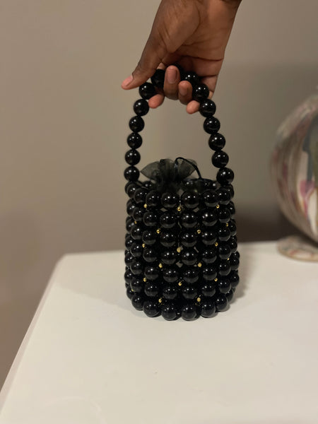 PRE-ORDER: Classic Black Bead Clutch