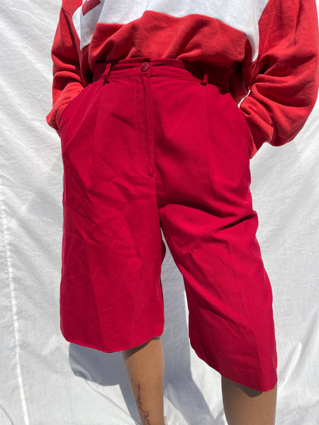 Red Vinty Bermuda Shorts (34)