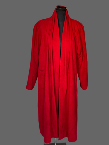 Red Pleated Open Coat (L-XL)