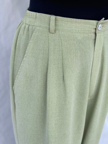 Pleated Green Pants (32)