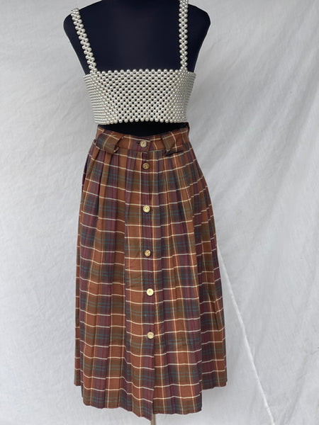 Pleated Checkered Skirt (32)