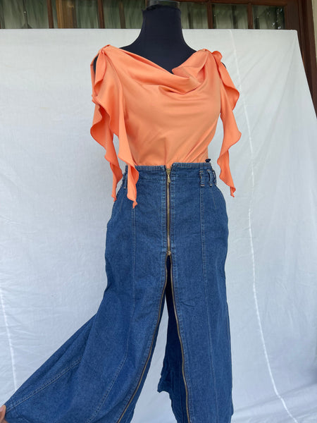 Denim Vintage Pant-Skirt (30)