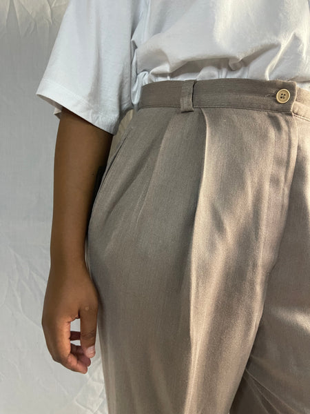 Beige Pleated Pants (34)